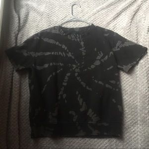 Black tie dye sweatshirt shirt